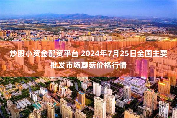 炒股小资金配资平台 2024年7月25日全国主要批发市场蘑菇价格行情