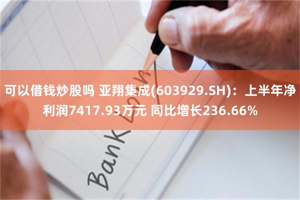 可以借钱炒股吗 亚翔集成(603929.SH)：上半年净利润7417.93万元 同比增长236.66%